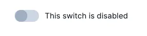 A screenshot of a switch that is disabled